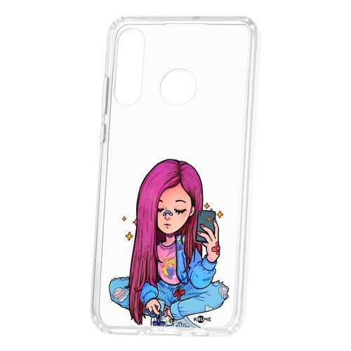 Чехол Kruche Huawei P30 Lite Print Pink Hair