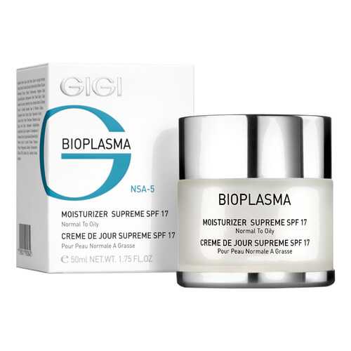 Крем для лица GIGI Bioplasma Увлажняющий для нормальной и жирной кожи с SPF 17 50 мл