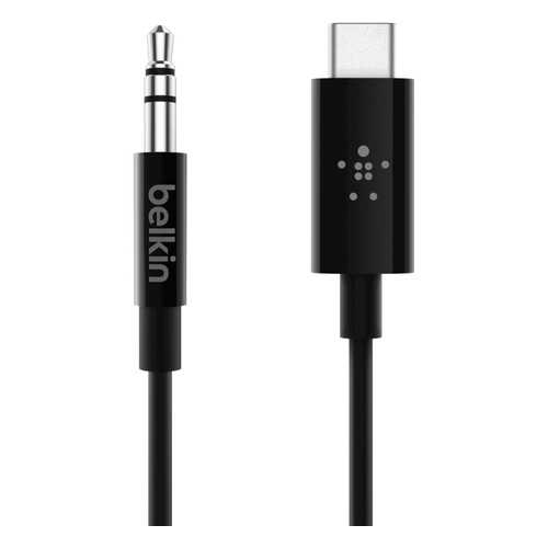 Кабель Belkin Rockstar 3.5mm/Type-C 0.9м (7U079bt03-BLK)