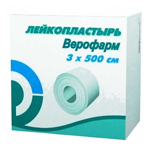 Пластырь Верофарм фиксирующий в рулоне на основе хлопчатобумажной ткани 3 х 500 см