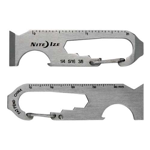 Мультитул Nite Ize Doohickey 6x KMTP-11-R3 65 мм серебристый, 6 функций