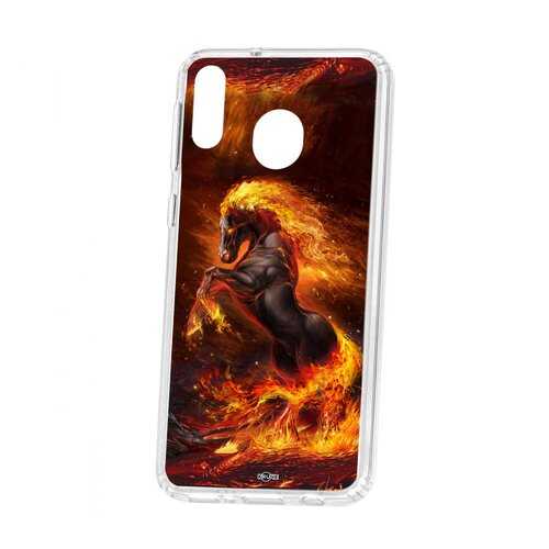 Чехол Kruche Samsung Galaxy M20 Print Конь огонь