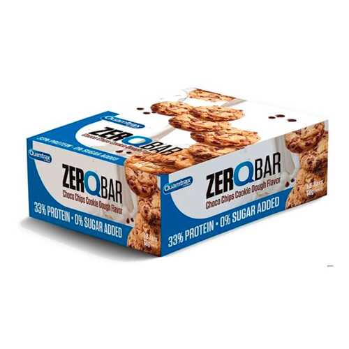 Quamtrax Nutrition Батончики Zero Q-Bar 60 г, 12 шт, вкус: печенье с шоколадом