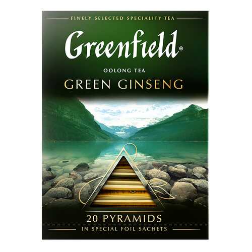 Чай зеленый в пирамидках Greenfield Green Ginseng 20 пакетиков