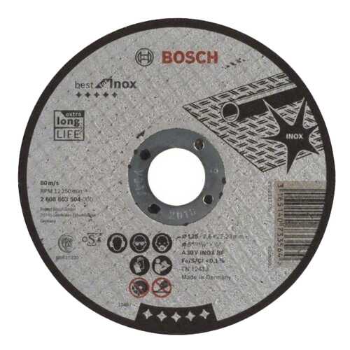 Отрезной круг Bosch Best по нерж 125x2,5, прям 2608603504