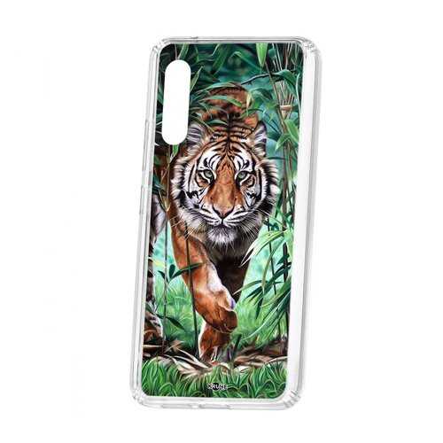 Чехол Kruche Samsung Galaxy A90 5G Print Крадущийся тигр