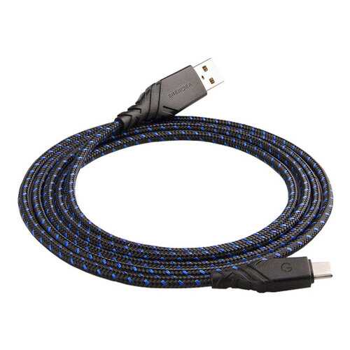 Кабель EnergEA NyloGlitz USB-C — USB-A (2.0) 1.5 м синий
