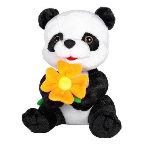 Мягкая игрушка Maxitoys Панда с Цветочком, озвученнвя, 22 см
