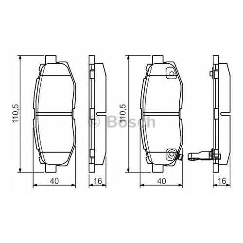Комплект тормозных колодок Bosch 0986495135