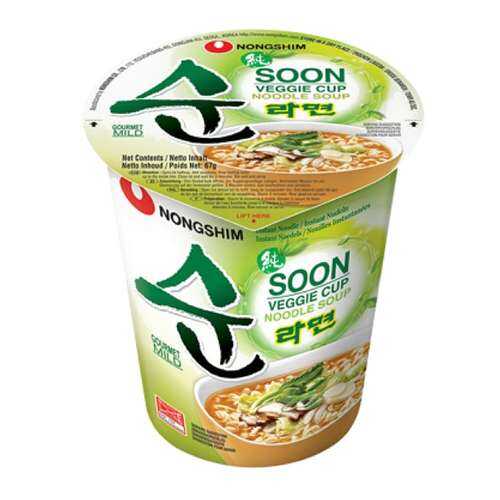 Лапша быстрого приготовления Soon Veggie овощная Nongshim стакан 67 г