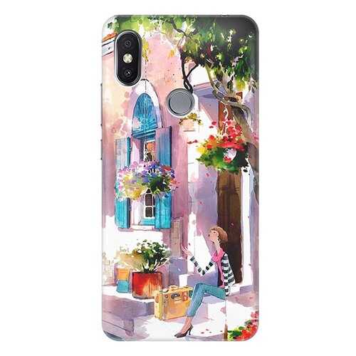 Чехол RE:PA для Xiaomi Redmi S2 с принтом Девочка на цветущей улочке