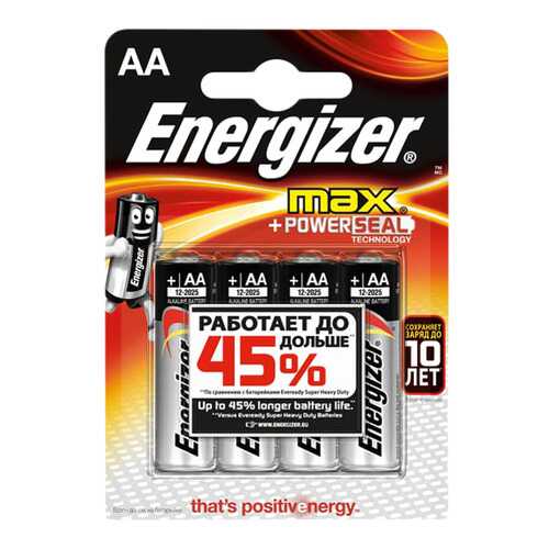 Батарейка Energizer MAX E91/AA BP4 4 шт