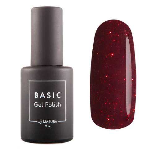 Гель-лак Masura BASIC Искры Бордо, 11 мл