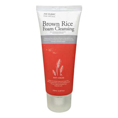 Пенка для умывания 3W CLINIC Brown Rice