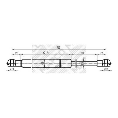 амортизатор багажника MAPCO 91500