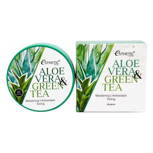 Гидрогелевые патчи Esthetic House Aloe Vera & Green Tea Hydrogel Eye Patch 60 шт