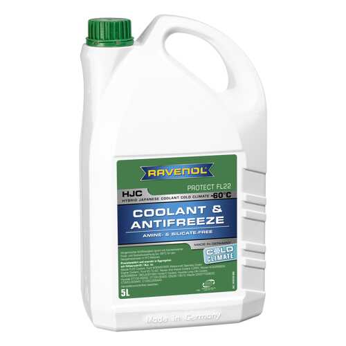 Антифриз RAVENOL HJC COLD CLIMATE G12 зеленый готовый 5л