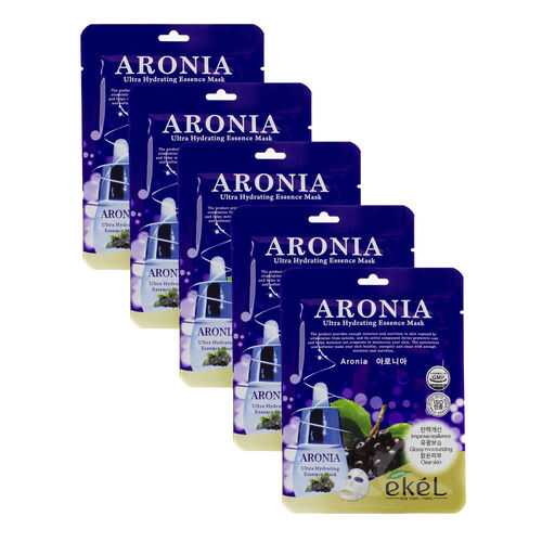 Набор тканевых масок Ekel с Черноплодной рябиной Ultra Hydrating Mask Aronia (5 шт)