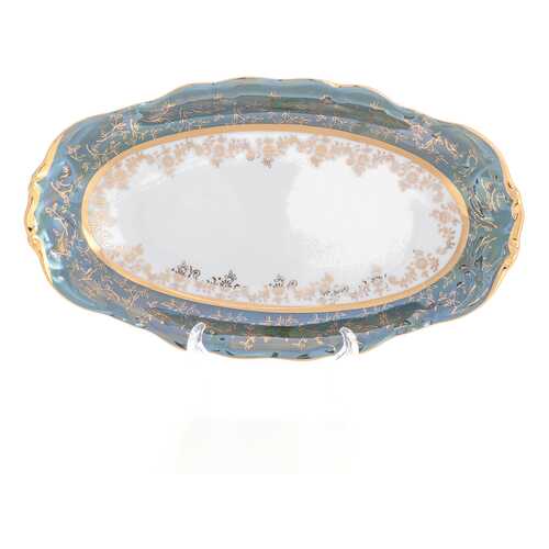 Блюдо овальное Sterne porcelan Зеленый лист 24 см