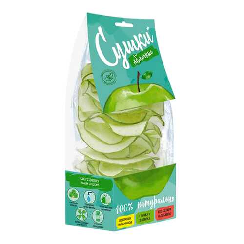 Чипсы фруктовые Биопродукты сушки из зеленого яблока 30 г