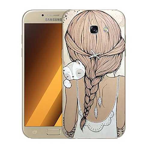 Чехол RE:PA для Samsung Galaxy A5 (2017) A520F с принтом Девочка в обнимку с котом