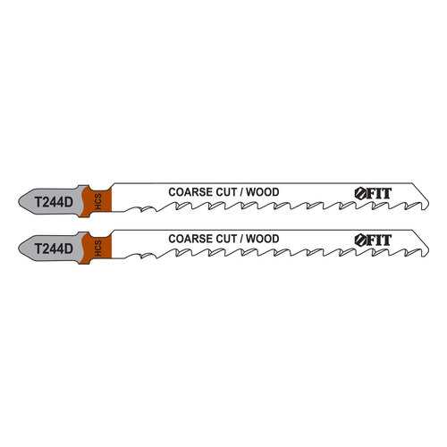 Пилки для лобзиков по дереву, 100/74/4,2 мм (T244D), 2 шт. FIT 40940
