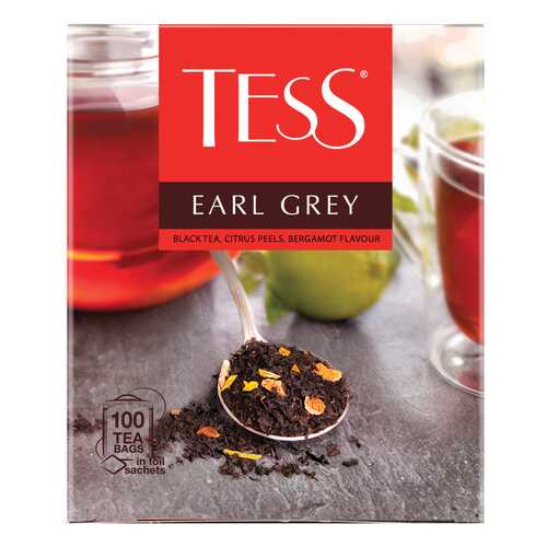 Чай черный Tess Earl Grey 100 пакетиков