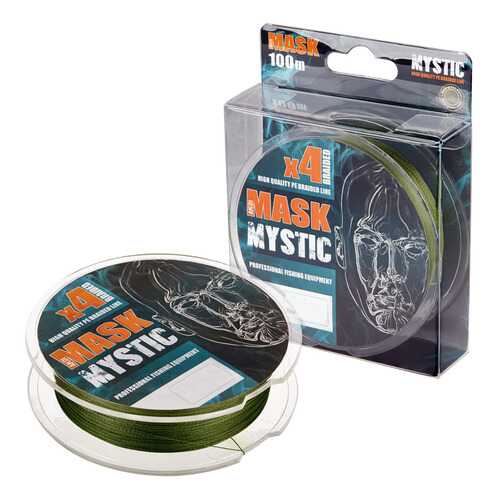 Леска плетёная AKKOI Mask Mystic X4-100 (deep green) d0,14mm (MM4DG/100-0,14)