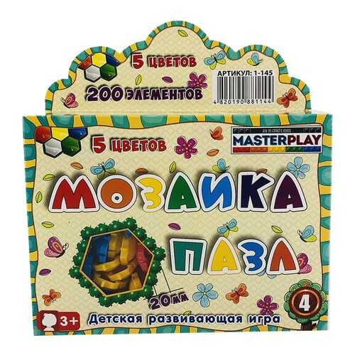 Мозаика-пазл Colorplast №4, d 20 мм, 5 цветов, 200 деталей