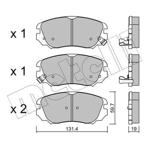 Комплект тормозных дисковых колодок METELLI 22-0841-0
