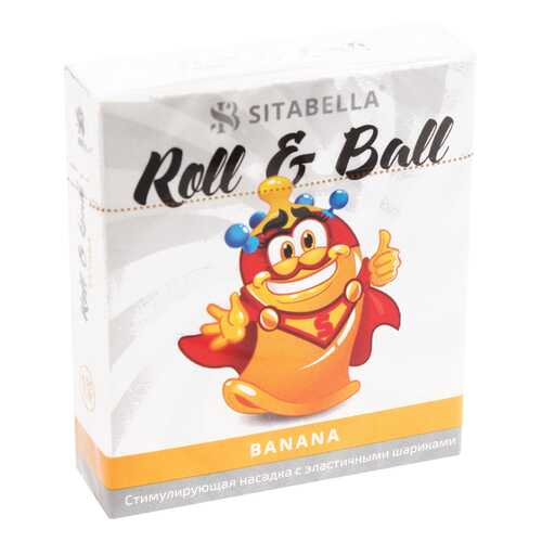 Стимулирующий презерватив-насадка Roll Ball Banana