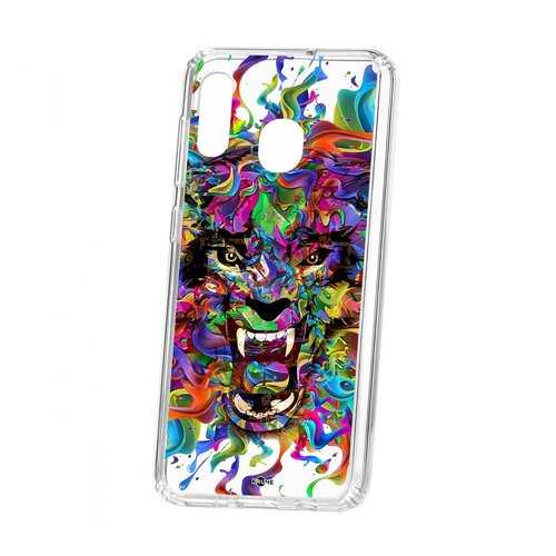 Чехол Kruche Samsung Galaxy A20 2019 Print Colored beast