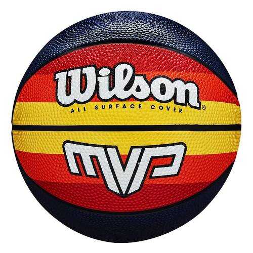 Мяч баскетбольный Wilson MVP Retro WTB9016, 7, темно-синий, любительский, клееный