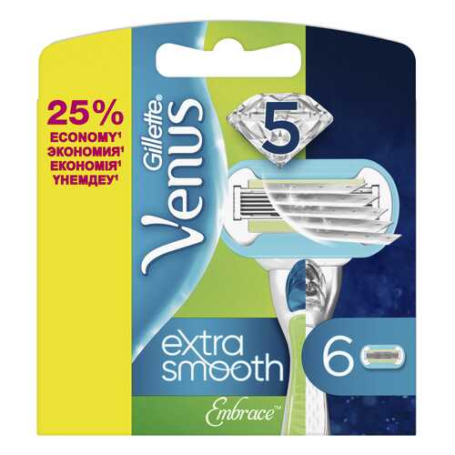 Сменные кассеты для бритвы Gillette Venus Embrace, 6 шт
