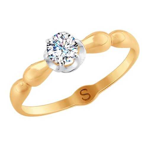 Кольцо женское SOKOLOV из золота со Swarovski Zirconia 81010368 р.17.5