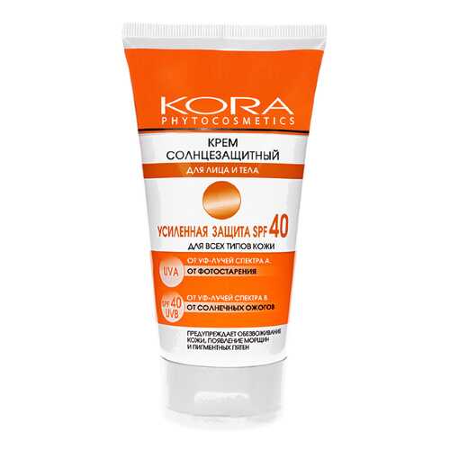 Солнцезащитное средство KORA Усиленная защита SPF 40 150 мл