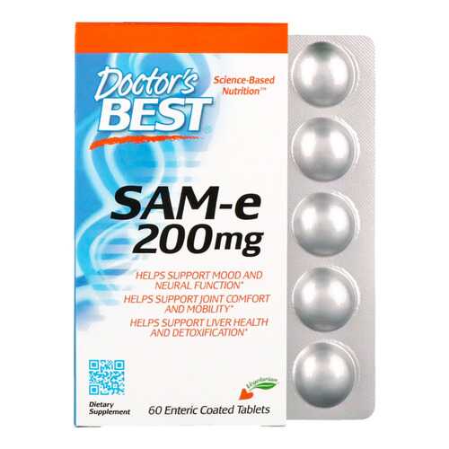 SAM-e адеметионин Doctor's Best 200 мг таблетки 60 шт.