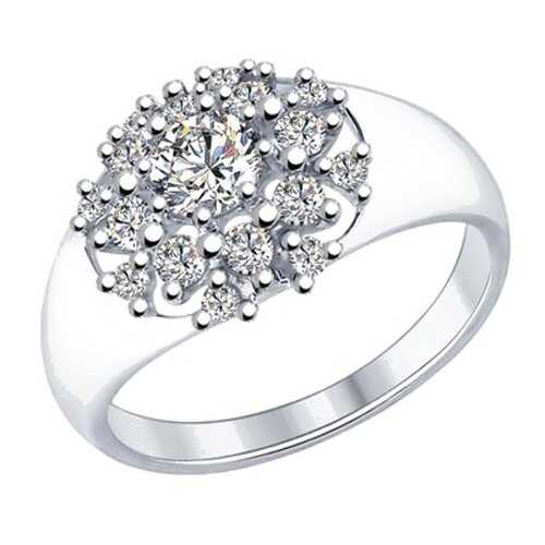 Кольцо женское SOKOLOV из серебра со Swarovski Zirconia 89010052 р.18