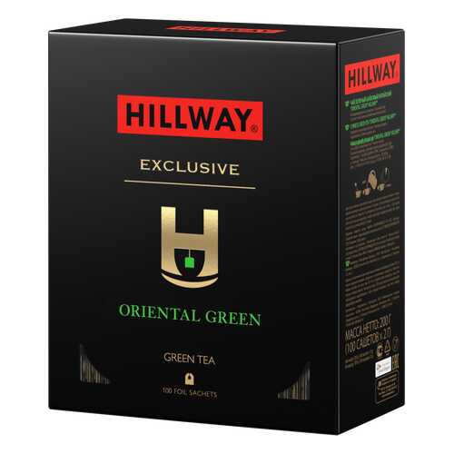Чай зеленый «Oriental Green» т.з. “HILLWAY” в сашетах 2г*100*12