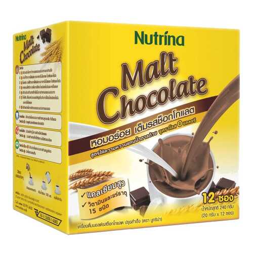Напиток шоколадный Nutrina instant malt chocolate сублимированный 20 г 12 штук