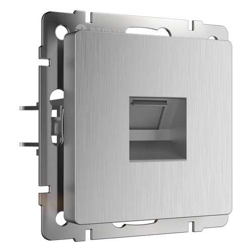 Розетка Ethernet RJ-45 Werkel WL09-RJ-45 cеребряный рифленый