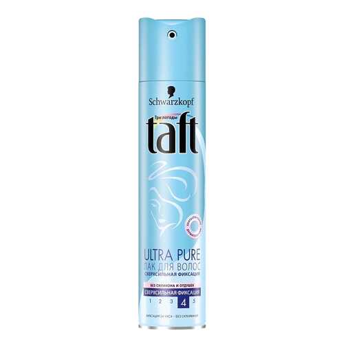 Лак для волос TAFT Ultra Pure сверхсильная фиксация без запаха 225 мл