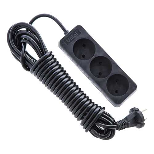 Удлинитель Uniel S-CD3-7, 3 розетки, 7 м, Black
