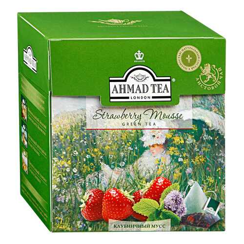 Чай Ахмад зеленый листовой клубничный мусс 20*1.8 г