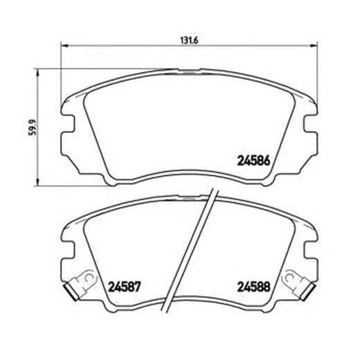 Комплект тормозных колодок Brembo P30043