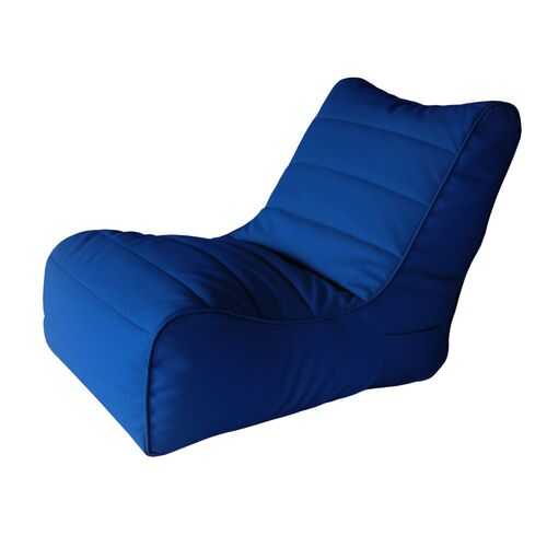 Кресло бескаркасное Папа Пуф Soft Lounger Blue, размер XL, экокожа, синий