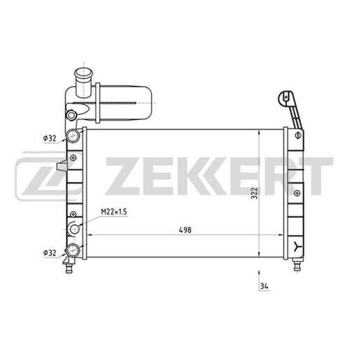 Радиатор охлаждения двигателя ZEKKERT MK-1287