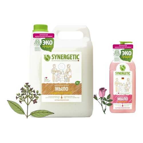 Мыло жидкое Synergetic Миндальное молочко 5 л + Мыло жидкое Synergetic Аромамагия 500 мл
