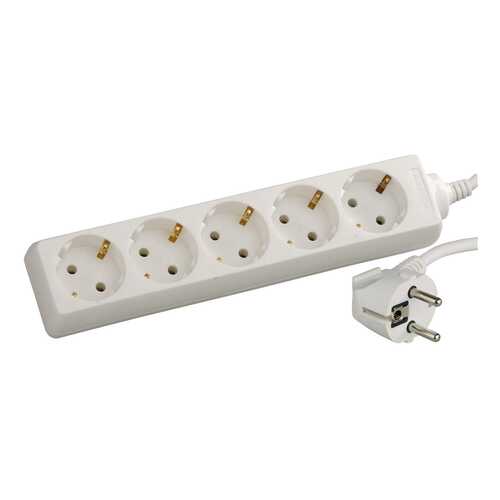 Удлинитель СВЕТОЗАР SV-55053-2, 5 розеток, 2 м, White