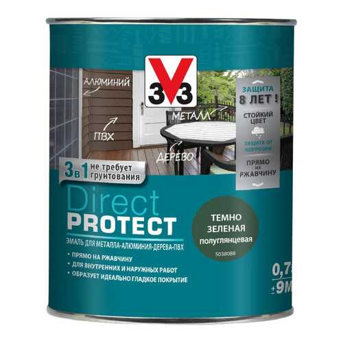 Эмаль Direct Protect V33 темно-зеленая, 0.75л